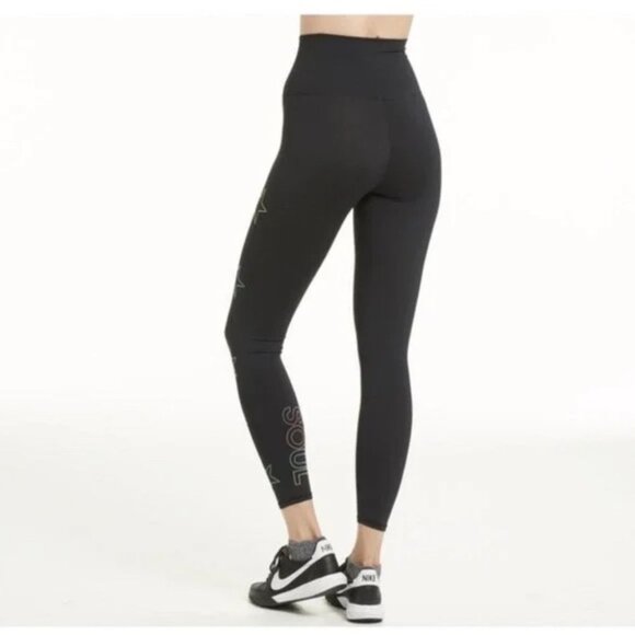 Beach Riot Soulcycle Star Studded High Rise Leggings Black Size Small - Picture 15 of 15